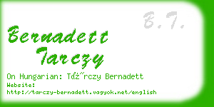 bernadett tarczy business card